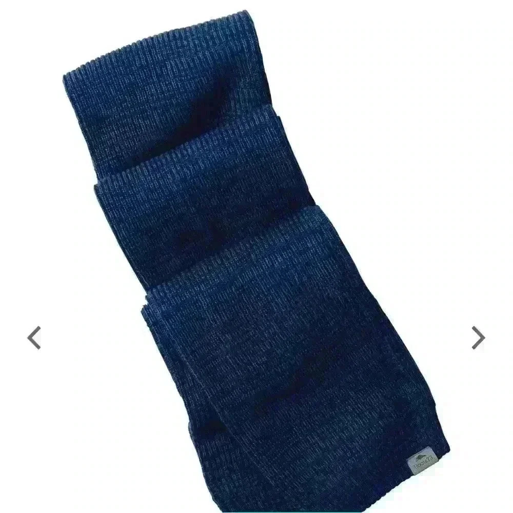 NWT Roots 73 Wallace Knit Scarf Unisex O/S Ink Blue Heather Winter Warm